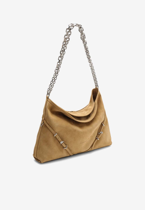 Givenchy Medium Voyou Suede Shoulder Bag Beige BB50Y4B1WT/O_GIV-231