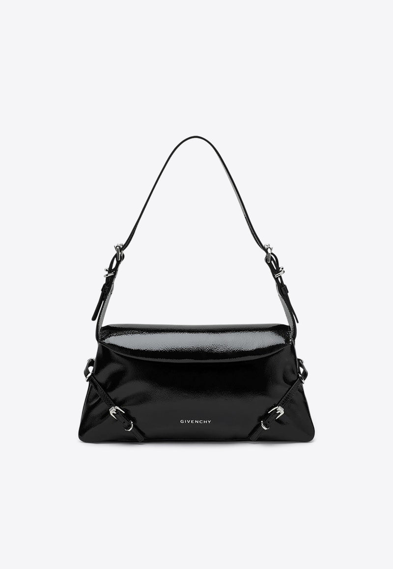 Givenchy Small Voyou Patent Leather Shoulder Bag Black BB5104B25Y/Q_GIV-001