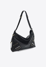 Givenchy Medium Voyou Calf Leather Shoulder Bag Black BB510BB1Q7/Q_GIV-001