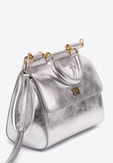 Dolce 
Gabbana Medium Sicily Crossbody Bag in Metallic Leather Bags Color