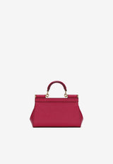 Dolce 
Gabbana Small Sicily Top Handle Bag in Dauphine Leather Fuchsia BB7116 A1001 8I484