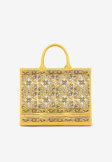 Dolce 
Gabbana Medium DG Majolica Embroidered Tote Bag BB7277 AW050 HG3OB Yellow