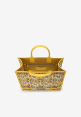 Dolce 
Gabbana Medium DG Majolica Embroidered Tote Bag BB7277 AW050 HG3OB Yellow