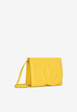 Dolce 
Gabbana DG Logo Crossbody Bag in Calf Leather Yellow BB7287 AW576 80205