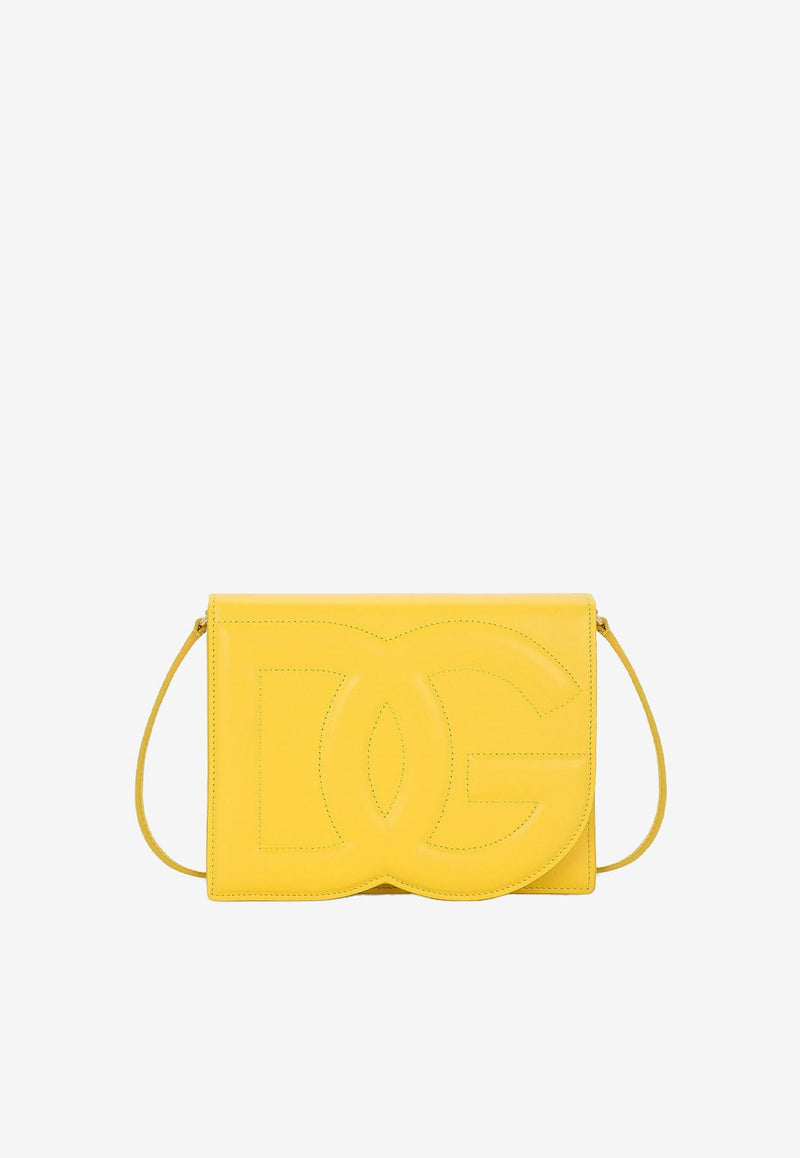 Dolce 
Gabbana DG Logo Crossbody Bag in Calf Leather Yellow BB7287 AW576 80205