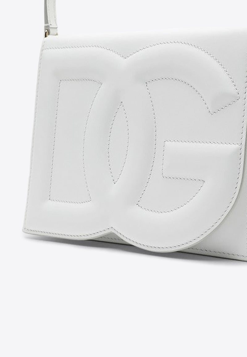 Dolce 
Gabbana DG Logo Calf Leather Crossbody Bag White BB7287AW576/P_DOLCE-80002