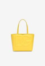 Dolce 
Gabbana Small DG Logo Tote Bag in Calf Leather Yellow BB7337 AW576 80205