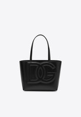 Dolce 
Gabbana Small DG Logo Calf Leather Tote Bag Black BB7337AW576/Q_DOLCE-80999