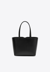 Dolce 
Gabbana Small DG Logo Calf Leather Tote Bag Black BB7337AW576/Q_DOLCE-80999