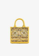 Dolce 
Gabbana Mini DG Majolica Embroidered Tote Bag BB7479 AW050 HG3OB Yellow