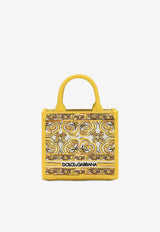 Dolce 
Gabbana Mini DG Majolica Embroidered Tote Bag BB7479 AW050 HG3OB Yellow