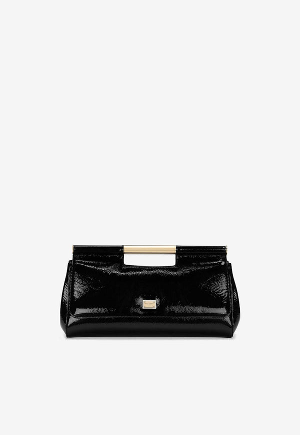 Dolce 
Gabbana Large Sicily Patent Leather Clutch Bags BB7611 AU803 80999 Black