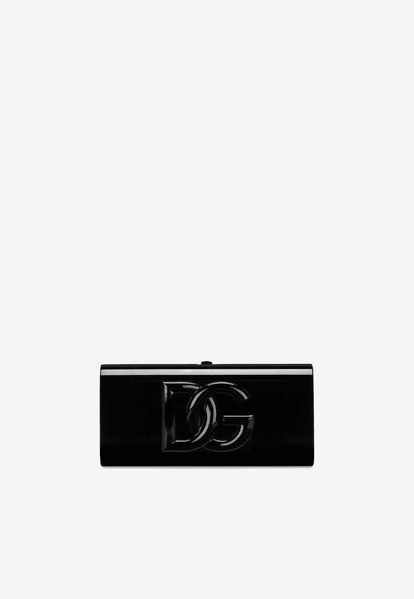 Dolce 
Gabbana DG Logo Box Clutch BB7622 AU640 80999 Black