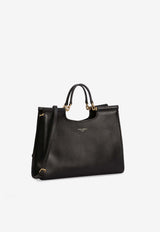 Dolce 
Gabbana Small Sicily Calf Leather Tote Bag Black BB7728 B7321 80999