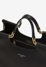 Dolce 
Gabbana Small Sicily Calf Leather Tote Bag Black BB7728 B7321 80999