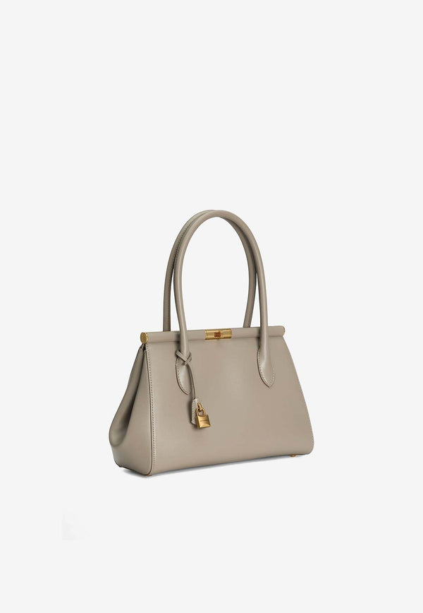 Dolce 
Gabbana Marlene Everyday Shoulder Bag in Grained Leather Beige BB7734 A3G19 8I399