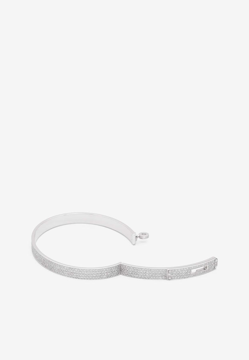 Hermès Kelly Bracelet PM in White Gold and Full Diamonds