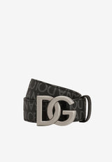 Dolce 
Gabbana All-Over Logo Belt Black BC4644 AJ705 8B969