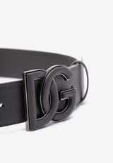 Dolce 
Gabbana DG Logo Calf Leather Belt Gray BC4675 AT489 80748