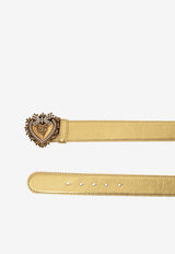 Dolce 
Gabbana Devotion Metallic Leather Belt Gold BE1315 AY812 87503