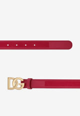 Dolce 
Gabbana DG Logo Patent Leather Belt Fuchsia BE1447 A1471 8I484