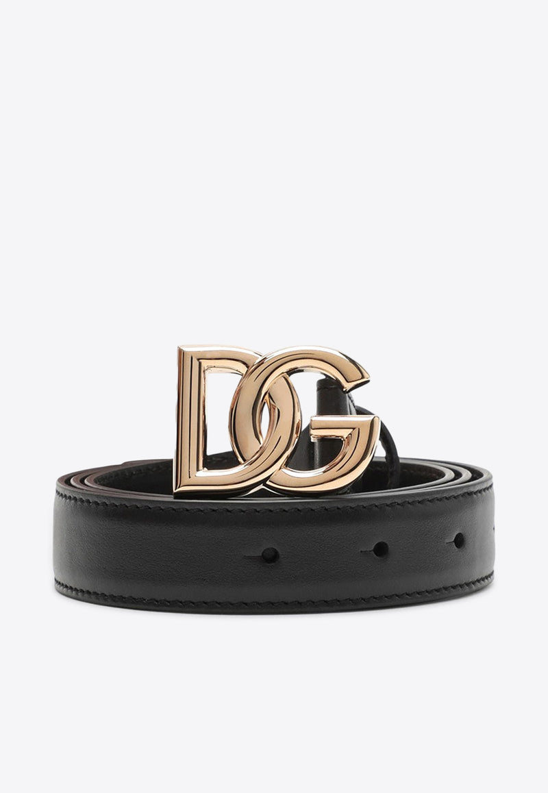 Dolce 
Gabbana DG Logo Leather Belt Black BE1447AW576/P_DOLCE-80999