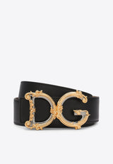 Dolce 
Gabbana Baroque DG Logo Leather Belt Belts Color