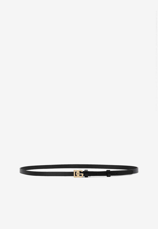 Dolce 
Gabbana DG Logo Leather Belt BE1588 AD986 8S070 Black