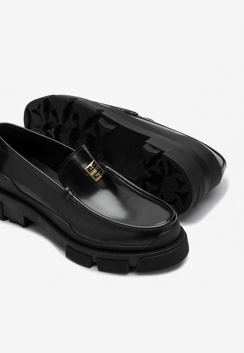 Givenchy 4G Logo Leather Loafers Black BE201KE1N5/P_GIV-001