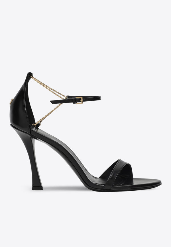 Givenchy 4G Liquid 95 Calf Leather Sandals Black BE309ME0MV/Q_GIV-005