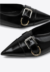 Givenchy Voyou Calf Leather Slingback Flats Black BE500SE28Z/P_GIV-001