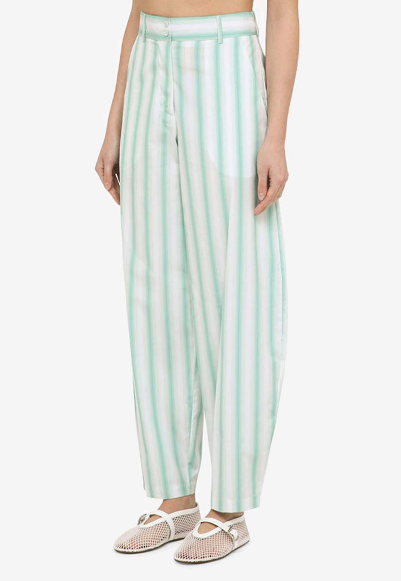 Margaux Lonnberg Beatty Striped Casual Pants  Green BEATTYVI/O_LON-GT