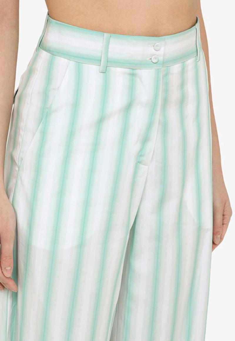 Margaux Lonnberg Beatty Striped Casual Pants  Green BEATTYVI/O_LON-GT