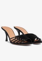 Malone Souliers Bexley 70 Satin Sandals BEXLEY 70-1 BLACK