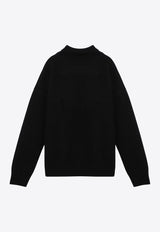 AMI PARIS Ami De Coeur High-Neck Sweater Black BFUKS402018/P_AMI-009