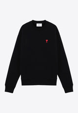 AMI PARIS Embroidered Ami De Coeur Sweatshirt Black BFUSW001730/P_AMI-001