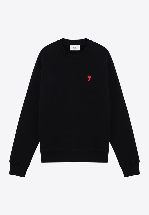 AMI PARIS Embroidered Ami De Coeur Sweatshirt Black BFUSW001730/P_AMI-001