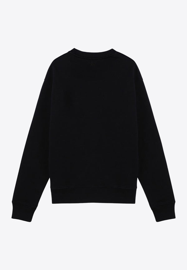 AMI PARIS Embroidered Ami De Coeur Sweatshirt Black BFUSW001730/P_AMI-001