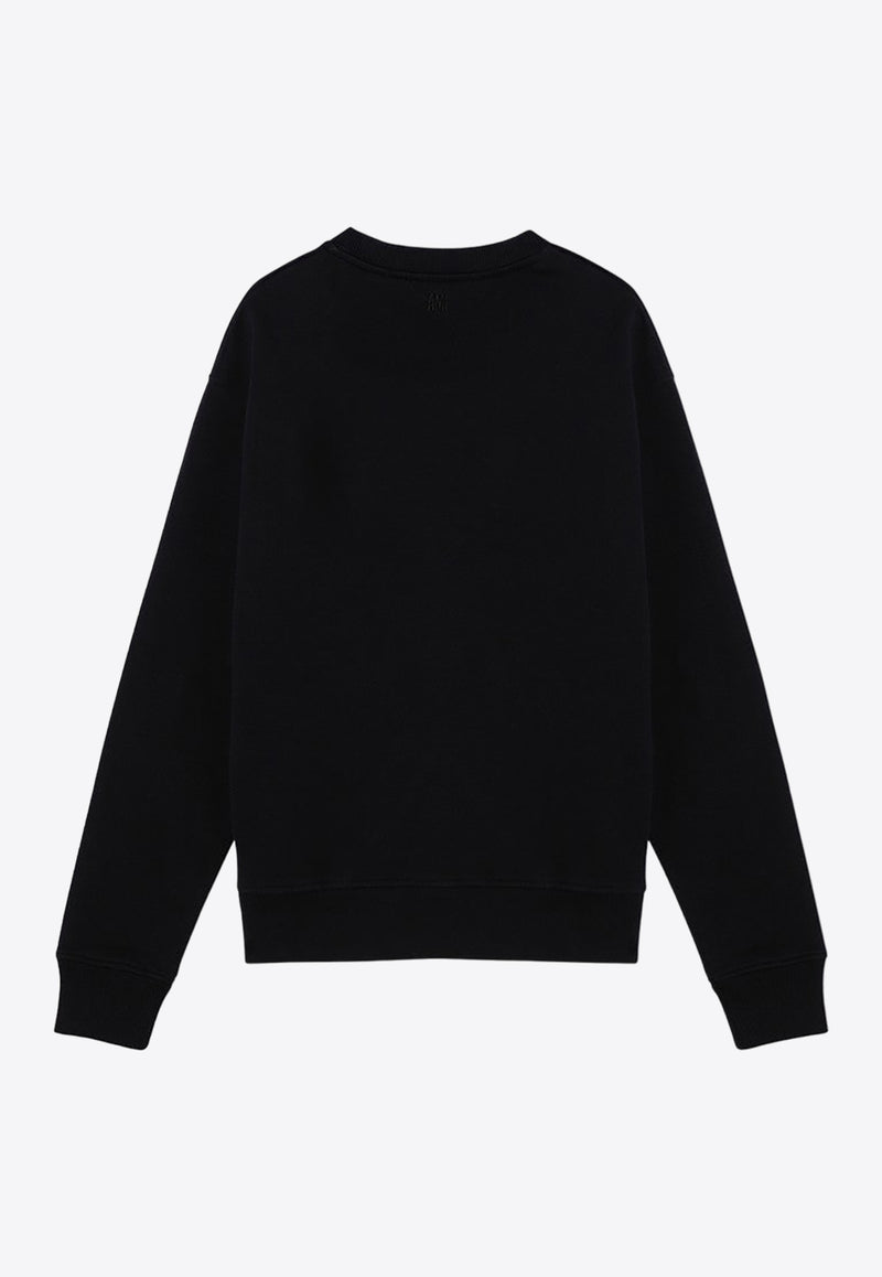 AMI PARIS Embroidered Ami De Coeur Sweatshirt Black BFUSW001730/P_AMI-001