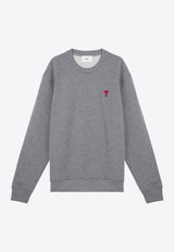 AMI PARIS Ami De Coeur Crewneck Sweatshirt Gray BFUSW001730/P_AMI-055