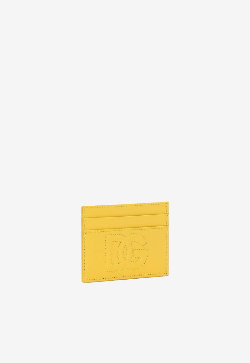 Dolce 
Gabbana DG Logo Leather Cardholder BI0330 AG081 80205 Yellow