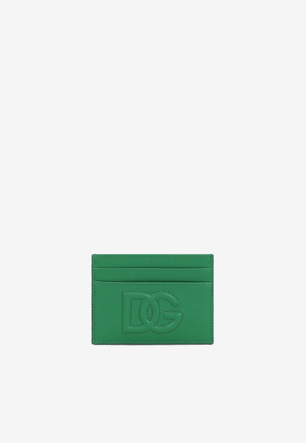 Dolce 
Gabbana DG Logo Cardholder in Calf Leather Green BI0330 AG081 87192