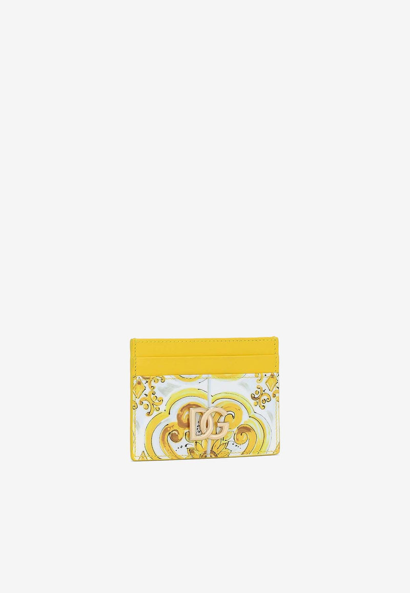 Dolce 
Gabbana 3.5 Majolica Print Cardholder BI0330 AQ240 HG3OB Yellow