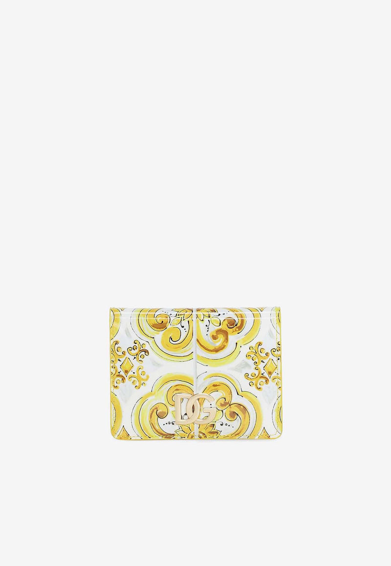 Dolce 
Gabbana 3.5 Majolica Print Continental Wallet BI1211 AQ240 HG3OB Yellow