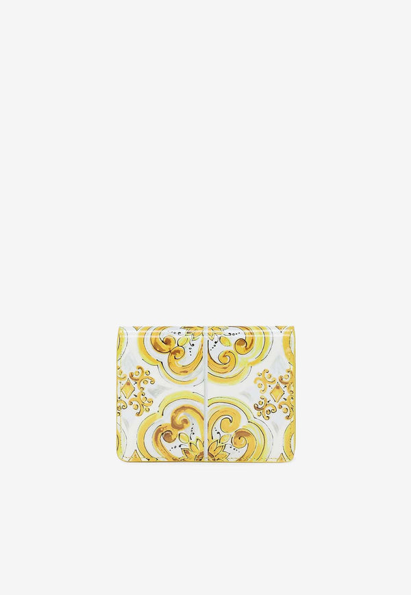 Dolce 
Gabbana 3.5 Majolica Print Continental Wallet BI1211 AQ240 HG3OB Yellow