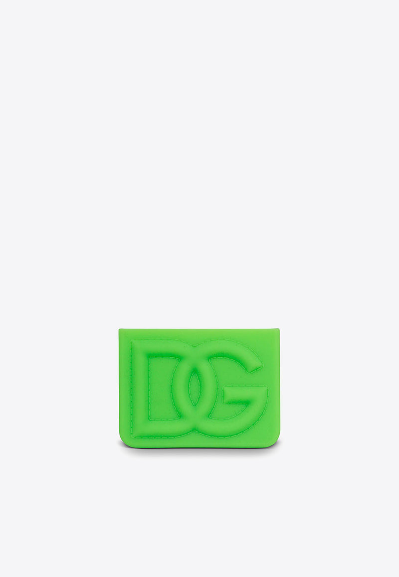 Dolce 
Gabbana DG Logo Embossed Cardholder Fluo Green