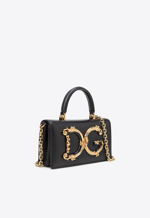 Dolce 
Gabbana DG Girls Calf Leather Top Handle Bag Bags Color