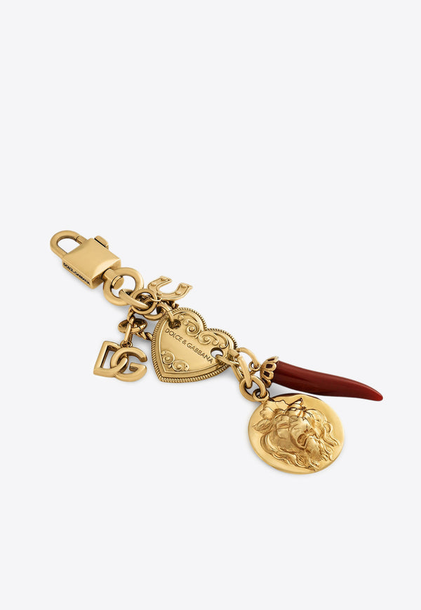 Dolce 
Gabbana Devotion Charm Keychain Gold BI3364 A6570 8J901