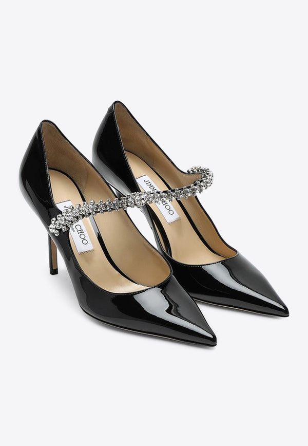 Jimmy Choo Bing 85 Pumps in Patent Leather BINGPUMP85PAT/P_JIMCH-BLK Black