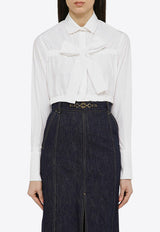 Patou Cropped Shirt with Bow White BL0290017CO/O_PATOU-001W